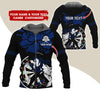 BlueJose Darts Rose Girl Personalized Name, Team Name 3D Zipper Hoodie Hoodie