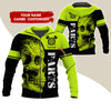 BlueJose Darts Skull Personalized Name, Team Name 3D Hoodie