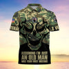BlueJose Assuming I'm Just An Old Man Was Your First Mistake US Veteran MultiService Polo Shirt