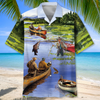 BlueJose Vintage Fishing Art Hawaiian Shirt
