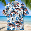 BlueJose USA Flag Nature Fishing Hawaiian Shirt