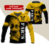 BlueJose Darts Skull Personalized Name, Team Name 3D Hoodie