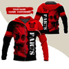 BlueJose Darts Skull Personalized Name, Team Name 3D Hoodie