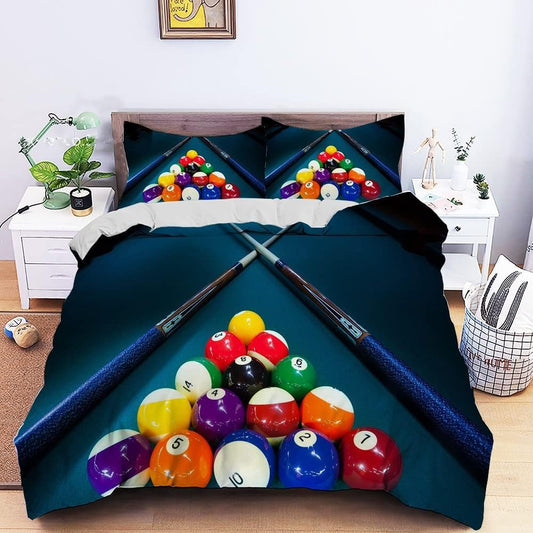 BlueJose Billiards Table Bedding Set