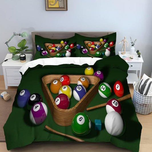 BlueJose Love Billiards Green Bedding Set