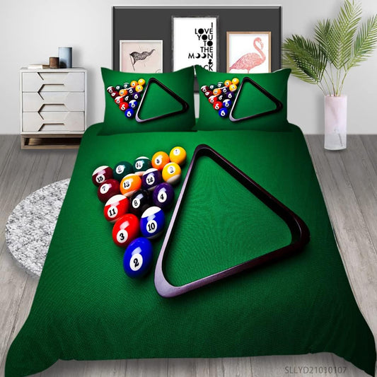 BlueJose Green Billiards Bedding Set
