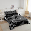 BlueJose Billiards Grey and Black Geometric Ball Ombre Bedding Set