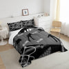 BlueJose Billiards Grey and Black Geometric Ball Ombre Bedding Set
