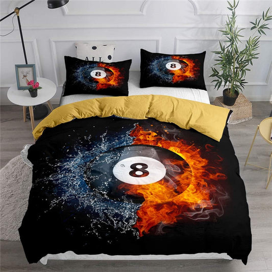 BlueJose Billiards Crack Ball Breaking Pattern Bedding Set
