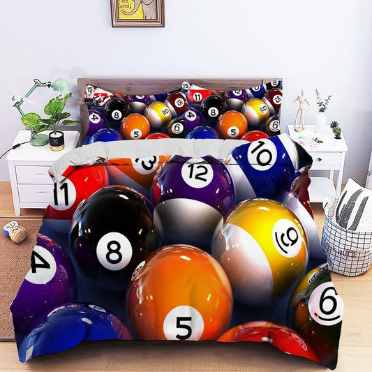 BlueJose Colorful Billiards Bedding Set