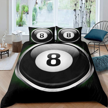BlueJose Billiards 8-Ball Bedding Set