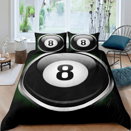 BlueJose Billiards 8-Ball Bedding Set