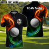 BlueJose Golf Ball Half Smoke Customized Name, Team Name 3D Shirts (4 Colors)