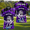 BlueJose Street Swing Golf Polo Funny Golf Polo Shirt, Customized Name & Team Name 3D Shirts (4 Colors)