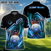 BlueJose King of Swing Golf Polo Shirt, Customized Name & Team Name 3D Shirts (4 Colors)