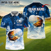 BlueJose Lightning Golf Ball Customized Name, Team Name 3D Shirts (4 Colors)