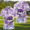 BlueJose Funny Golf Ball Tropical Leaf Customized Name, Team Name 3D Shirts (4 Colors)