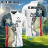 BlueJose Skeleton Golf Flag Options Personalized Name, Team Name 3D Shirt (4 Colors)