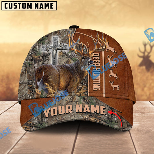 BlueJose Hunting Deer Under God Multicolor Personalized Cap