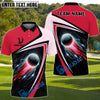 BlueJose Golf Fireball Customized Name, Team Name 3D Shirts (4 Colors)