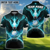 BlueJose Eagle Glow Golf Polo Shirt Customized Name, Team Name 3D Shirts (4 Colors)