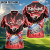 BlueJose Patriotic Eagle Golf Shirt Customized Name, Team Name 3D Shirts (4 Colors)