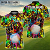 BlueJose Graffiti Crown Golf Shirt Customized Name, Team Name 3D Shirts (4 Colors)
