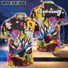 BlueJoses Bowling Graffiti Yellow Customized Name, Team Name 3D Shirt