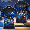BlueJoses Bowling And Pins Diamond Broken Customized Name 3D Shirt (4 Colors)