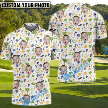 BlueJose Custom Photo Golf Shirt, Funny Golf Polo Shirt, Gifts For The Golfing Dad, Father's Day Golf Gifts