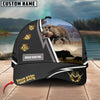 BlueJose Hunting White Line Grey Pattern Multicolor Personalized Name Cap