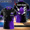 BlueJoses Personalized Name Paint Fire Bowling And Pins Multicolor 3D Shirt
