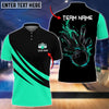 BlueJose Bowling And Pins Basic Black Customized Name 3D Shirt (4 Colors)