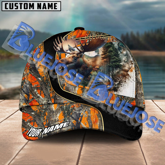 BlueJose Moose Hunting Jungle Camo Personalized Cap (4 Colors)