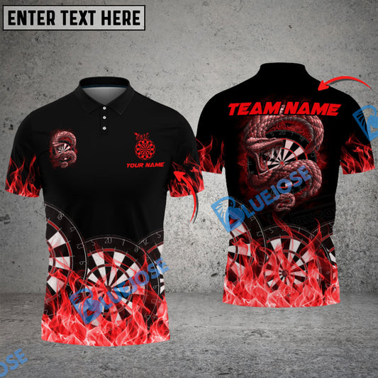 BlueJose Darts Snake On Fire Personalized Name, Team Name 3D Shirt (4 Colors)