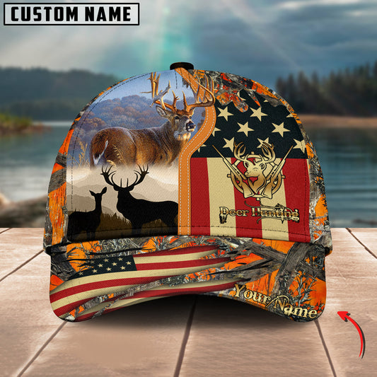 BlueJose Deer Hunting Leather Gray Leather Personalized Cap (2 Colors)