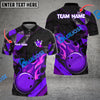 BlueJoses Bowling And Pins Glass Fire Multicolor Customized Name 3D Shirt ( 4 Colors )