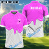 BlueJose Golf Ice Cream Melting On Ball Cone Multicolor Option Polo Shirt (6 Colors)