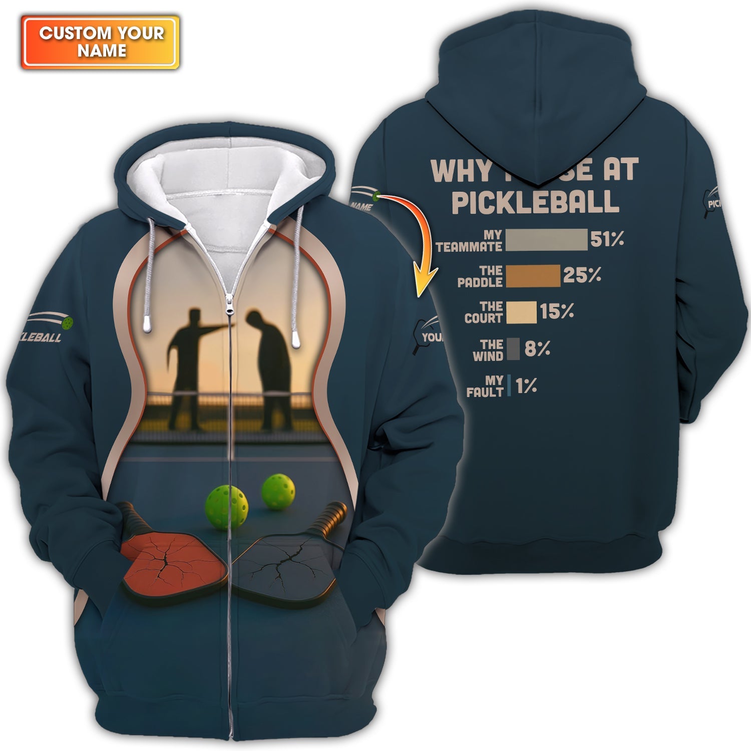 Why I Lose At Pickleball Shirt, Funny Custom Name Polos For Pickleball Players