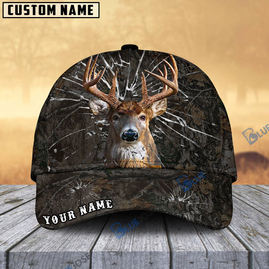 BlueJose Deer Hunting Broken Pattern Personalized Cap
