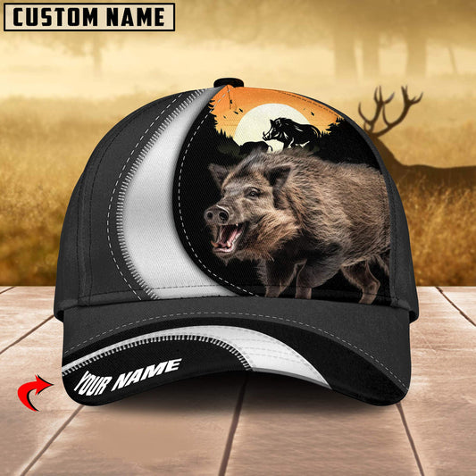 BlueJose Boar Hunting Camo Pattern Personalized Cap (2 Colors)