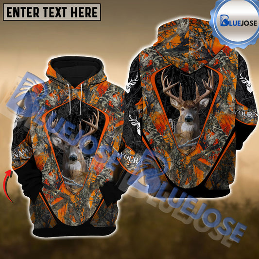 BlueJose Personalized Name Camouflage Deer Hunting 3D Shirts (3 Colors)