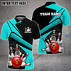 BlueJose Bowling And Pins Broken Paint Customized Name 3D Shirt (4 Colors) Personalized Shirts For Bowling Players