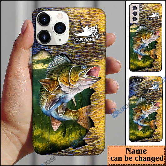 BlueJose Fishing Bass Skin Personalized Name Phone Case