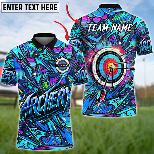 BlueJose Archery Graffiti Customized Name 3D Shirt (4 Colors)