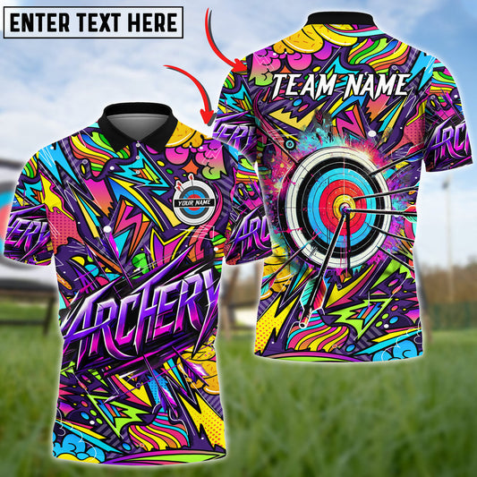 BlueJose Archery Graffiti Customized Name 3D Shirt (4 Colors)