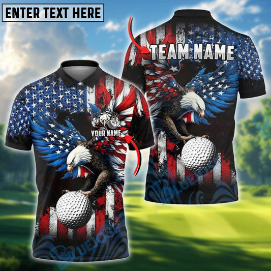 BlueJose Golf American Eagle Golf Power Custom Name & Team Name 3D Shirts