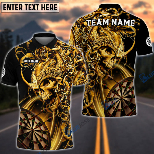 BlueJose Darts Viking Skull Warrior Personalized Name, Team Name 3D Shirt