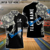 BlueJoses Bowling And Pins Skull Army Flag Custom Multicolor Customized Name 3D Shirt ( 4 Colors )