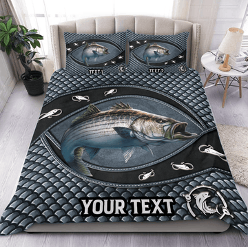 BlueJose Premium Fishing Personalized Bedding Set
